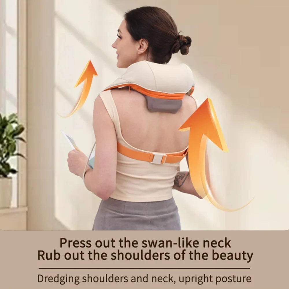 ST-360 3 Modes Neck and Shoulder Massager with Hot Compress Shiatsu Kneading Massage Device for Deep Tissue Relaxation - 5