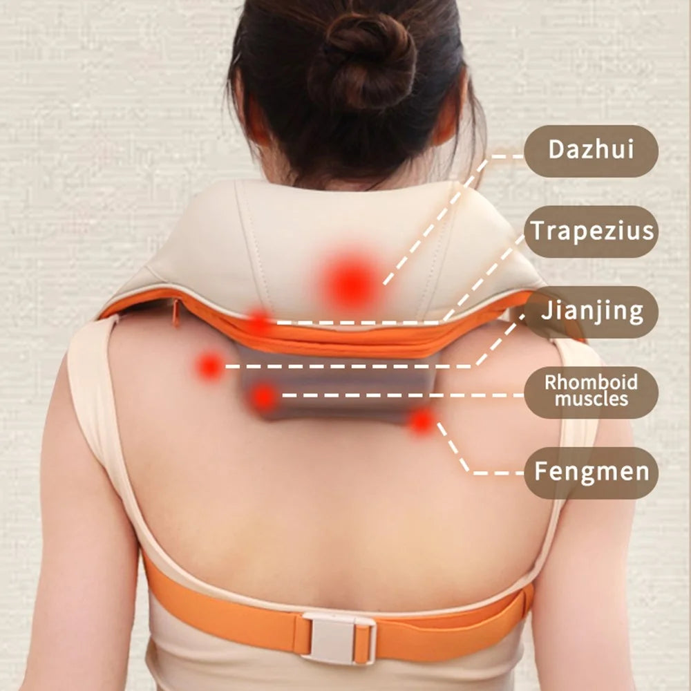 ST-360 3 Modes Neck and Shoulder Massager with Hot Compress Shiatsu Kneading Massage Device for Deep Tissue Relaxation - 6