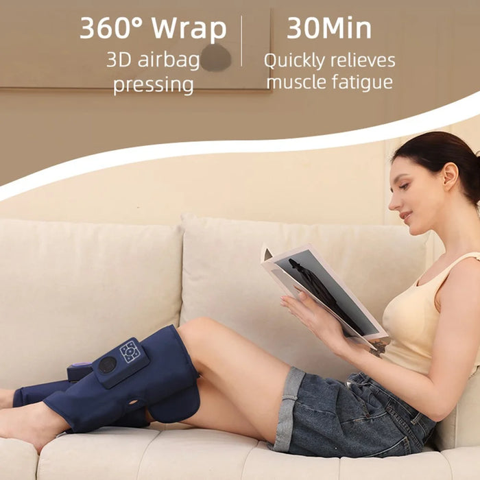 ST-505 1 Pair 360 Degree Air Pressure Eletric Calf Massager 3 Modes Muscle Relax Airbag Compresstion Leg Massager - 2