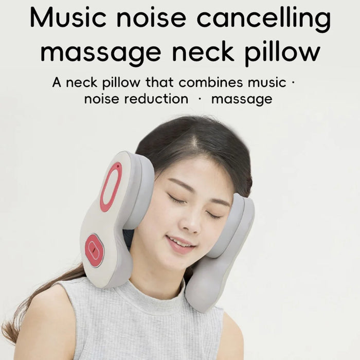 ST-370 Neck Massager Red Light Hot Compress Massager Sleep Noise Reduction U Shape Neck Pillow with Music - 5