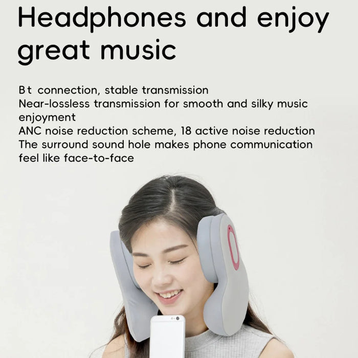 ST-370 Neck Massager Red Light Hot Compress Massager Sleep Noise Reduction U Shape Neck Pillow with Music - 6