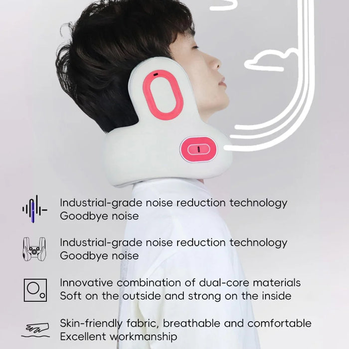 ST-370 Neck Massager Red Light Hot Compress Massager Sleep Noise Reduction U Shape Neck Pillow with Music - 7