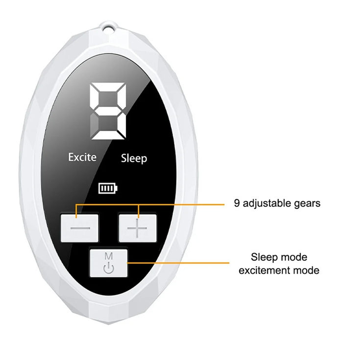 K320 9 Levels Handheld Microcurrent Sleep Aid Device Gift Pulse Insomnia Anxiety Relief Instrument - White - 7