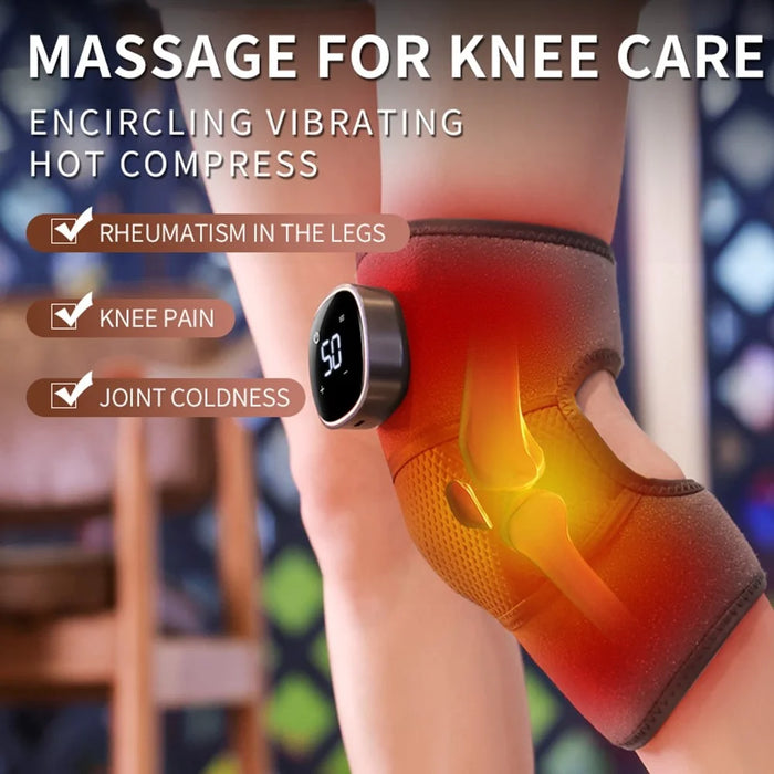 YC-906B 1Pc Electric Heating Knee Brace 3 Levels Hot Compress Vibration Massage Device for Elbow Shoulder - 3