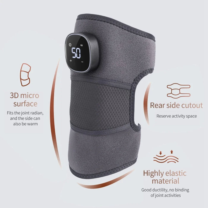 YC-906B 1Pc Electric Heating Knee Brace 3 Levels Hot Compress Vibration Massage Device for Elbow Shoulder - 5