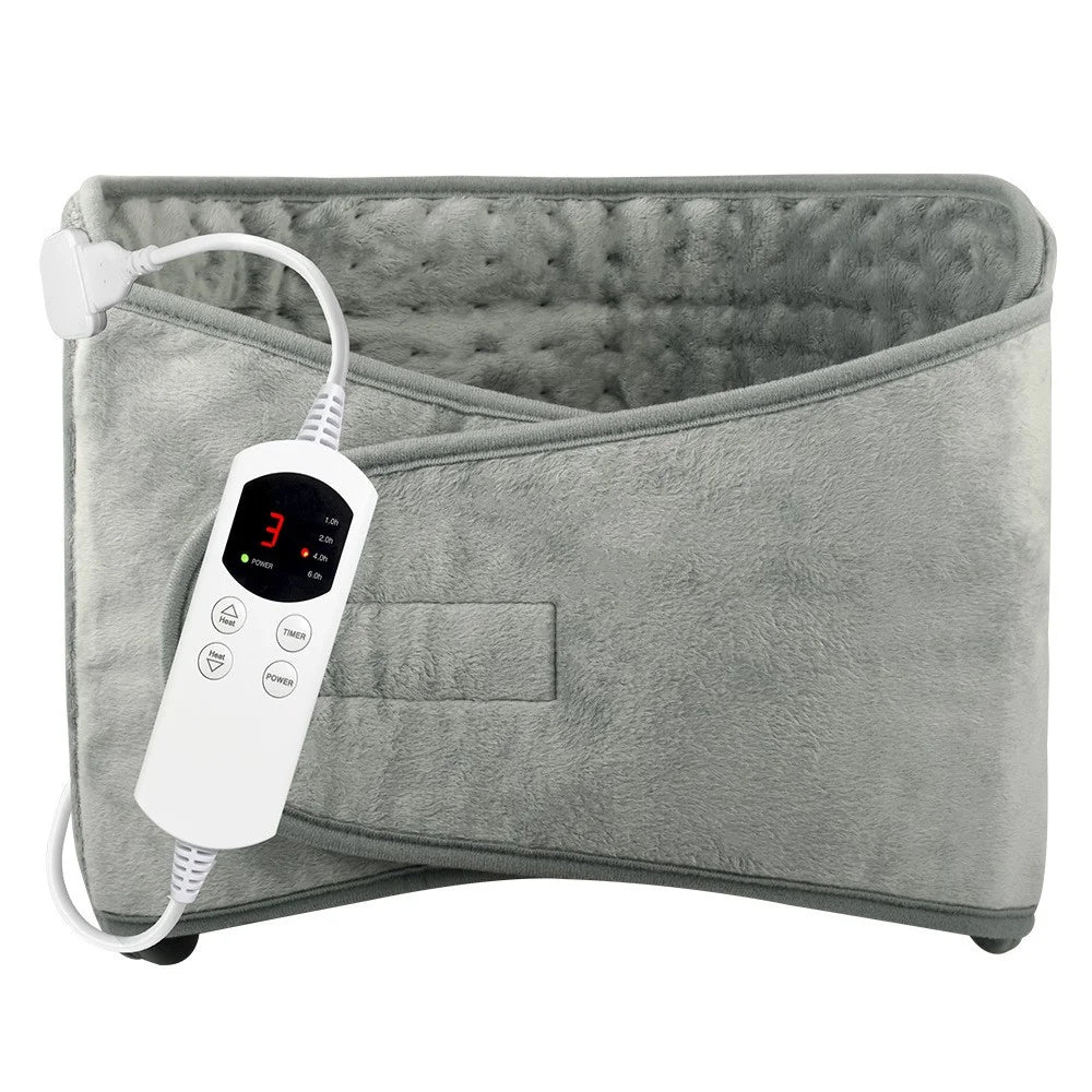 HP3040 Electric Heating Pad with Timer Temperature Control Waist Belt Warmer for Office / Home - Grey / US Plug - 1