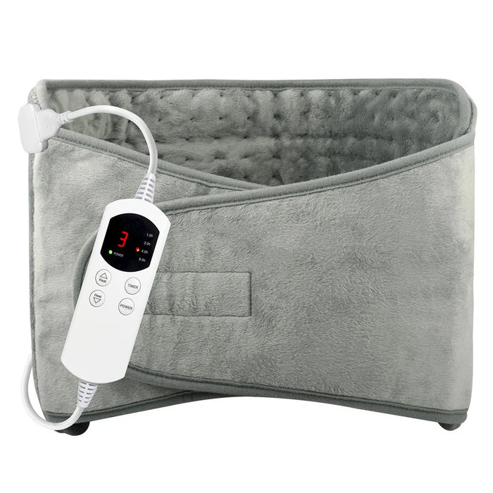HP3040 Electric Heating Pad with Timer Temperature Control Waist Belt Warmer for Office / Home - Grey / US Plug - 1