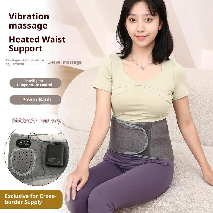 HP3040 Electric Heating Pad with Timer Temperature Control Waist Belt Warmer for Office / Home - Grey / US Plug - 2