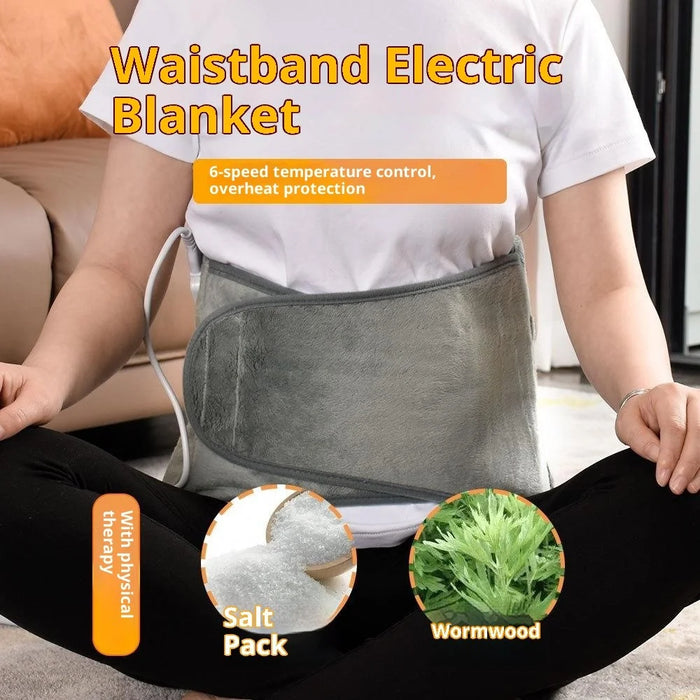 HP3040 Electric Heating Pad with Timer Temperature Control Waist Belt Warmer for Office / Home - Grey / US Plug - 3