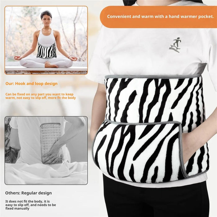 HP3040 Electric Heating Pad with Timer Temperature Control Waist Belt Warmer for Office / Home - Grey / US Plug - 5