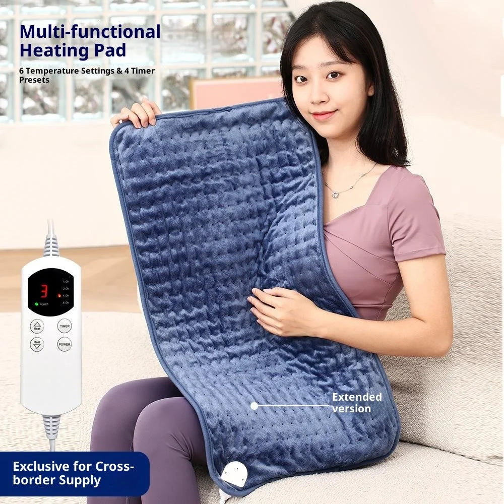 HP3060 30 x 60cm Smart Electric Heating Pad Adjustable Temperature Therapy Blanket Single Person Warming Mat - Grey  /  US Plug - 7