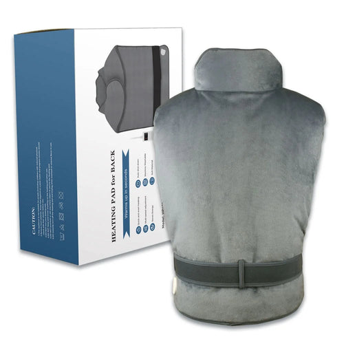 HP4076B Heating Pad Vest Wrap Shoulder Neck Back with 6 Heat Settings / 4 Timer Settings for Pain Relief - Grey  /  US Plug - 1