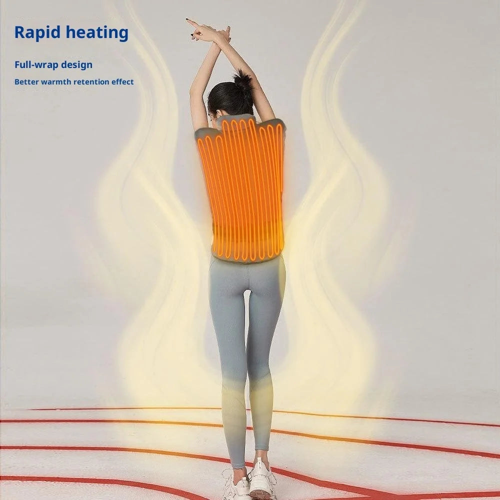 HP4076B Heating Pad Vest Wrap Shoulder Neck Back with 6 Heat Settings / 4 Timer Settings for Pain Relief - Grey  /  US Plug - 4