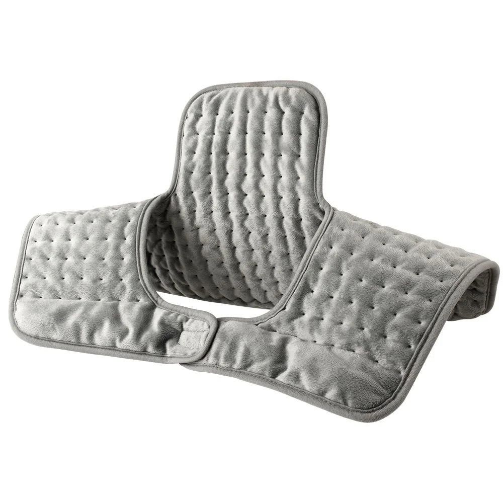 HP4555 Heated Shoulder Wrap Electric Blanket for Winter Electric Heating Pad 6 Temperature Settings Timer Function - Grey  /  US Plug - 1