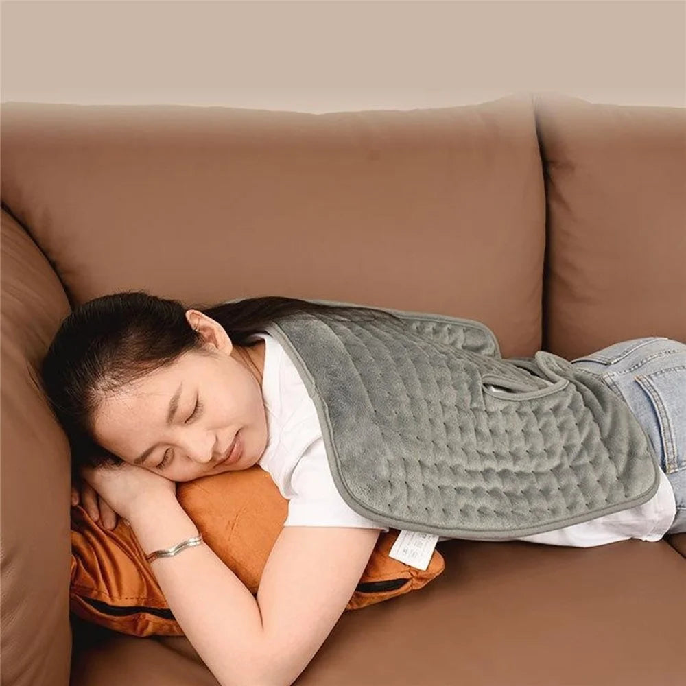 HP4555 Heated Shoulder Wrap Electric Blanket for Winter Electric Heating Pad 6 Temperature Settings Timer Function - Grey  /  US Plug - 3