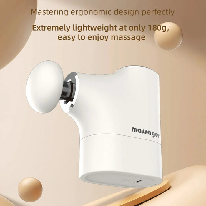 ST-807A Mini Pocket Massage Gun Portable Muscle Relaxer Fascia Gun with 3 Massage Heads 5 Speed Levels for Home Fitness - 2