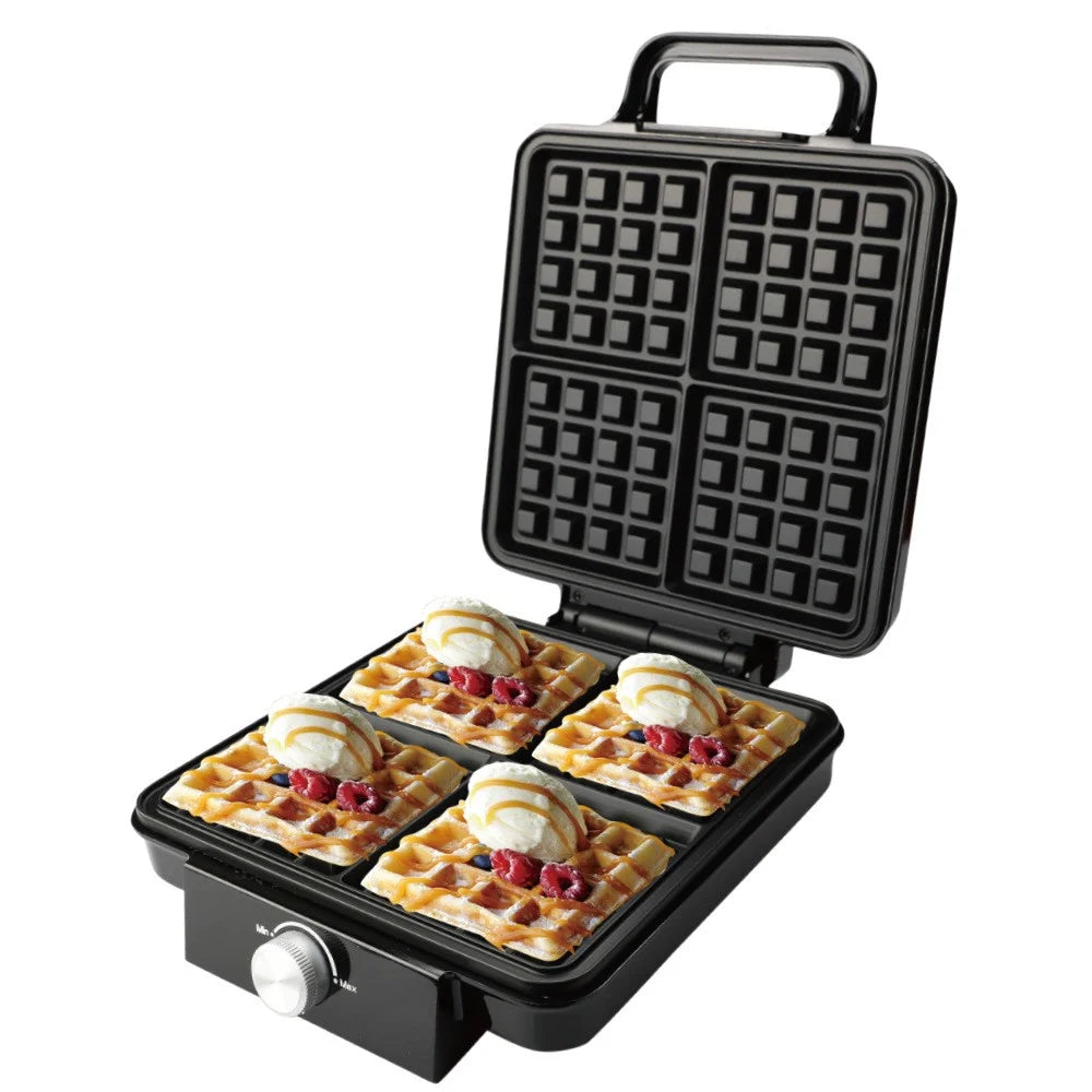 AKANE A.2208 4-Slice Waffle Maker Double-sided Heated Electric Breakfast Machine, EU Plug (BPA Free, No FDA) - 4