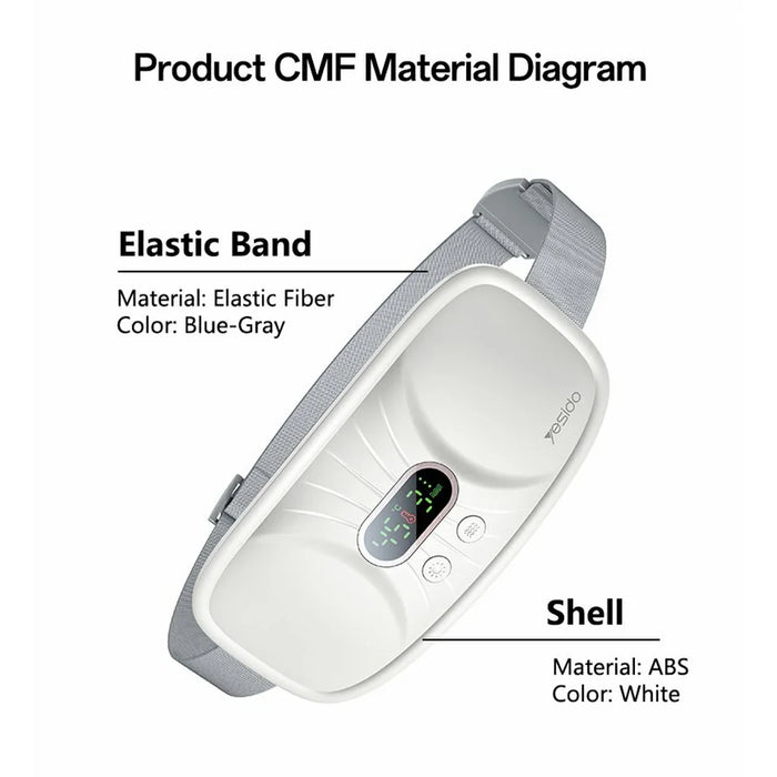 YESIDO MG28 Electric Massage Heating Belt Uterus  /  Waist Warmer Digital Display 3 Vibration Modes 4 Temperature Settings - White - 6