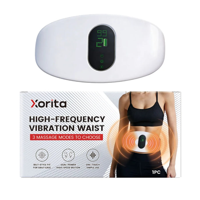 XORITA High Frequency Vibration Massager for Waist Abdomen 3 Modes Gentle Heating Relaxation Device - White - 1