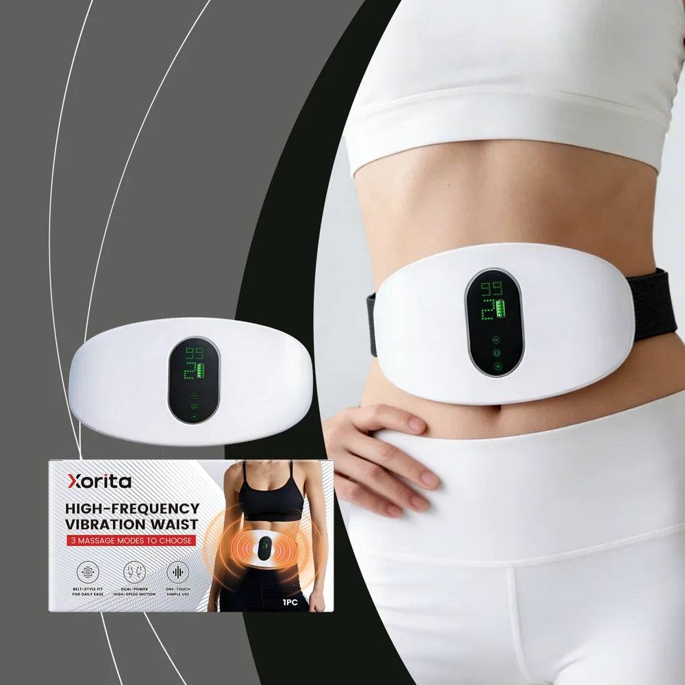 XORITA High Frequency Vibration Massager for Waist Abdomen 3 Modes Gentle Heating Relaxation Device - White - 5