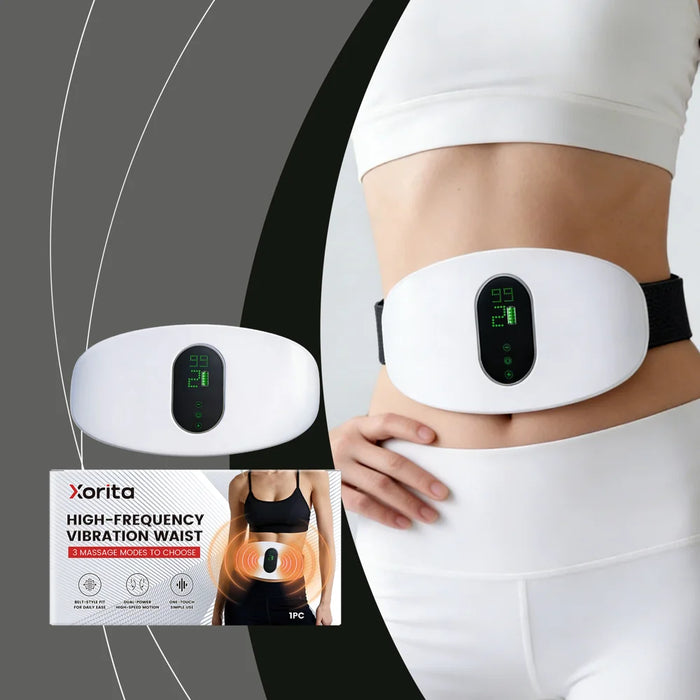 XORITA High Frequency Vibration Massager for Waist Abdomen 3 Modes Gentle Heating Relaxation Device - White - 5