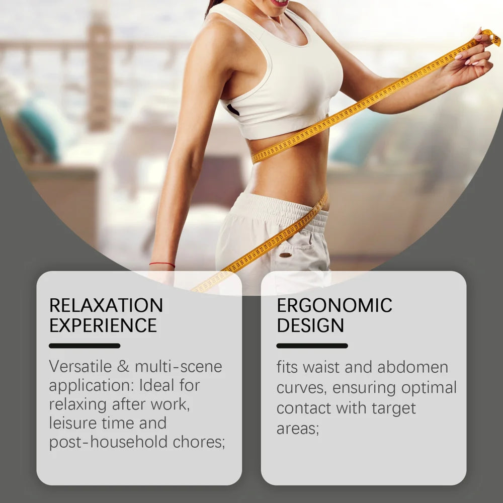 XORITA High Frequency Vibration Massager for Waist Abdomen 3 Modes Gentle Heating Relaxation Device - White - 6