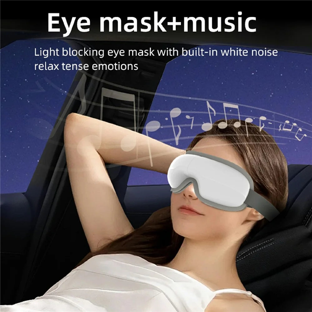 ST-210 Smart Eye Massager Heat Therapy Air Pressure Massage Sleep Mask with Bluetooth-compatible Music - White - 6