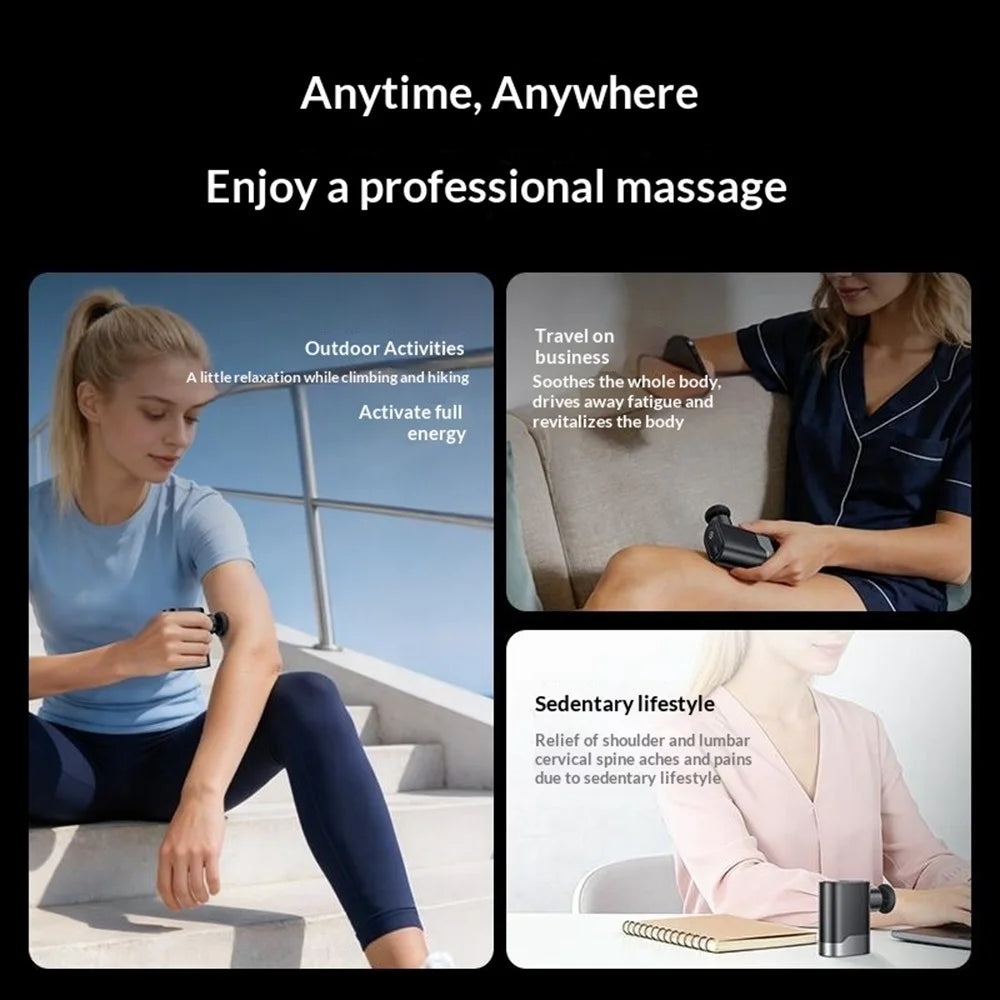 YESIDO MG61 Mini Massage Gun Portable Fascia Gun 3 Levels Brushless Motor Low Noise Muscle Relaxation Device for Home Travel - 5