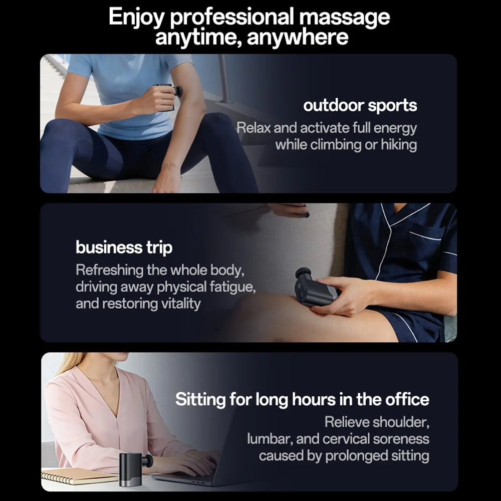 YESIDO MG61 Mini Massage Gun Portable Fascia Gun 3 Levels Brushless Motor Low Noise Muscle Relaxation Device for Home Travel - 7