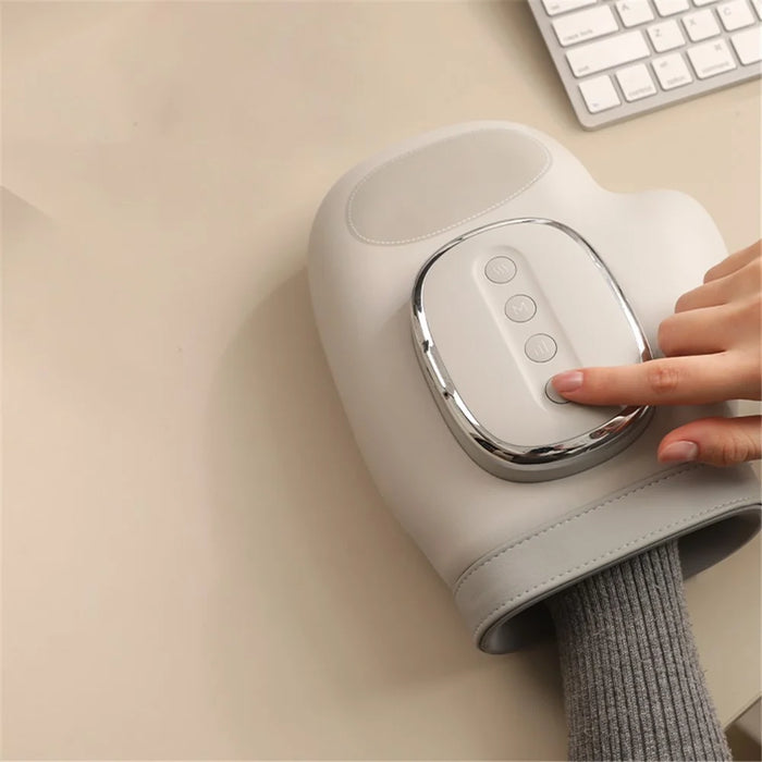 ST-1802 Smart Hand Massager Heat Therapy 3 Modes 5 Levels Finger Palm Massager - Grey - 4