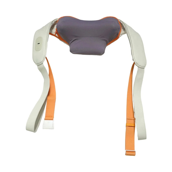 ST-360 Shoulder Neck Kneading Massager 2000mAh Heat Therapy 3 Modes Massager for Back Pain Relief - Grey / Beige - 1