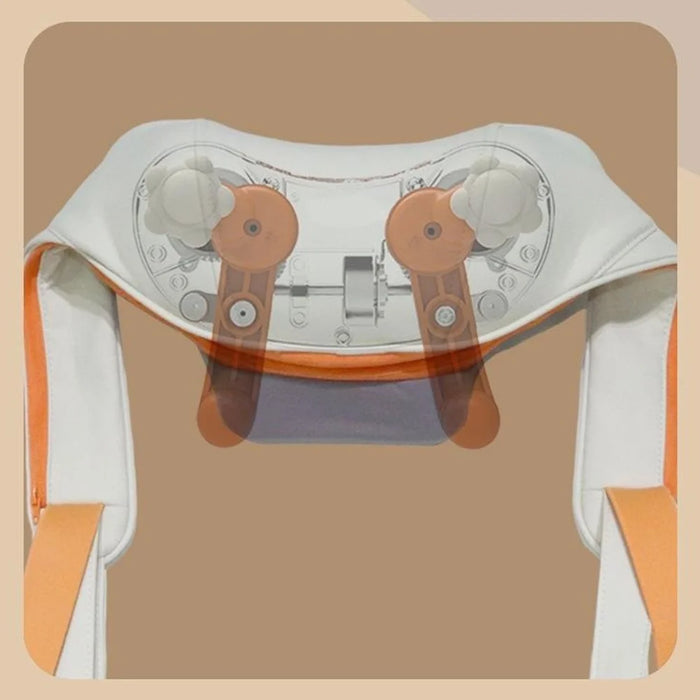ST-360 Shoulder Neck Kneading Massager 2000mAh Heat Therapy 3 Modes Massager for Back Pain Relief - Grey / Beige - 5