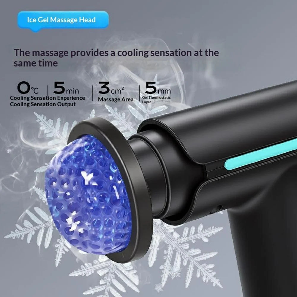 Mini Heat Therapy Fascia Gun 6-Speed Silent Portable Massager for Home Gym - Black - 4