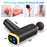 QY-006 Touch Screen Rechargeable 20-Gear Vibration Muscle Relaxation Massager Body Pain Relief Fascia Massage Gun with 6 Massage Head - Gold/EU Plug - 2