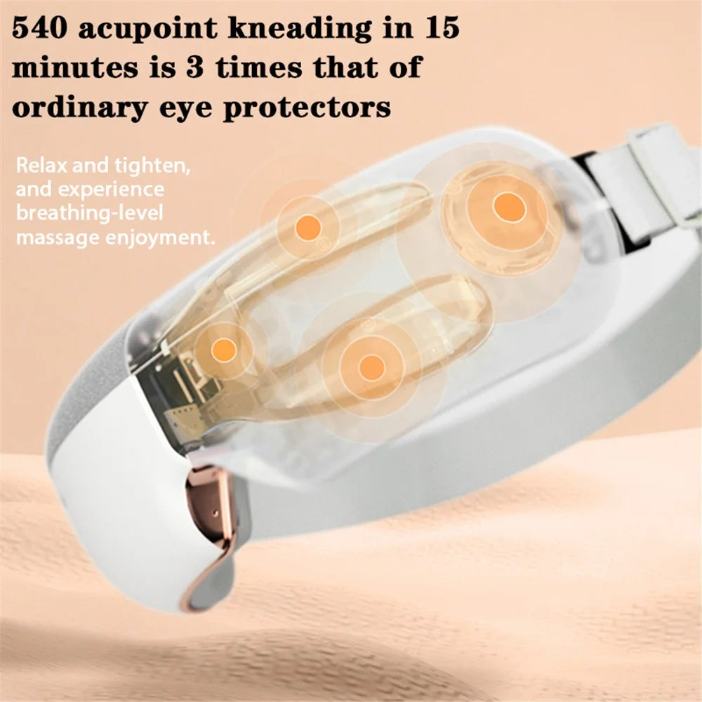 HUAWEI KAISUM A3 Foldable Wireless Eye Massager with Speaker 8 Airbags 5 Modes Headphone Hot Compress Eye Care Device - Blue - 6