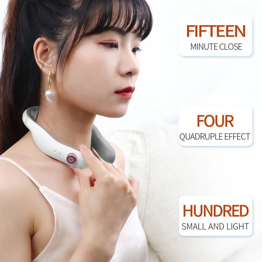 ST-307 Neck Massager Heating Function U-Shaped Heated Neck Massage Therapy Cordless Intelligent Massage Tool for Neck Pain Relief - 4