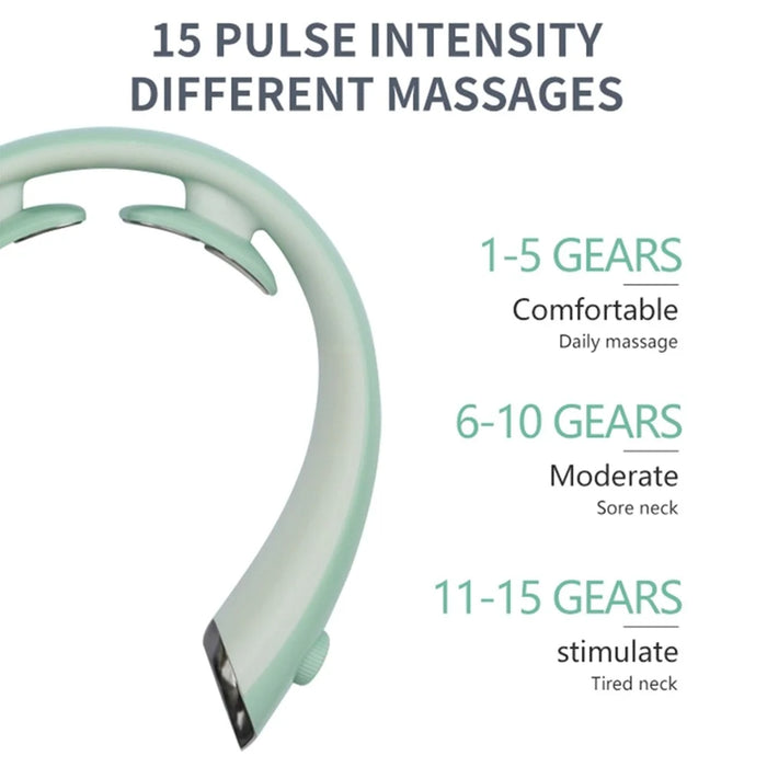FUTURE ST-303A Electric Cervical Spine Massager EMS+TENS Low Frequency Pulse Hot Compress Neck Massager - 4