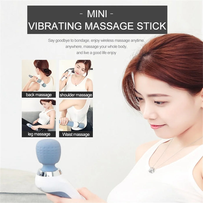 ST-806A Home Rechargeable Massage Stick Vibrating Massage Hammer Electric Handheld Body Massager - 4