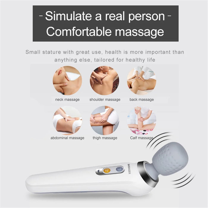 ST-806A Home Rechargeable Massage Stick Vibrating Massage Hammer Electric Handheld Body Massager - 6