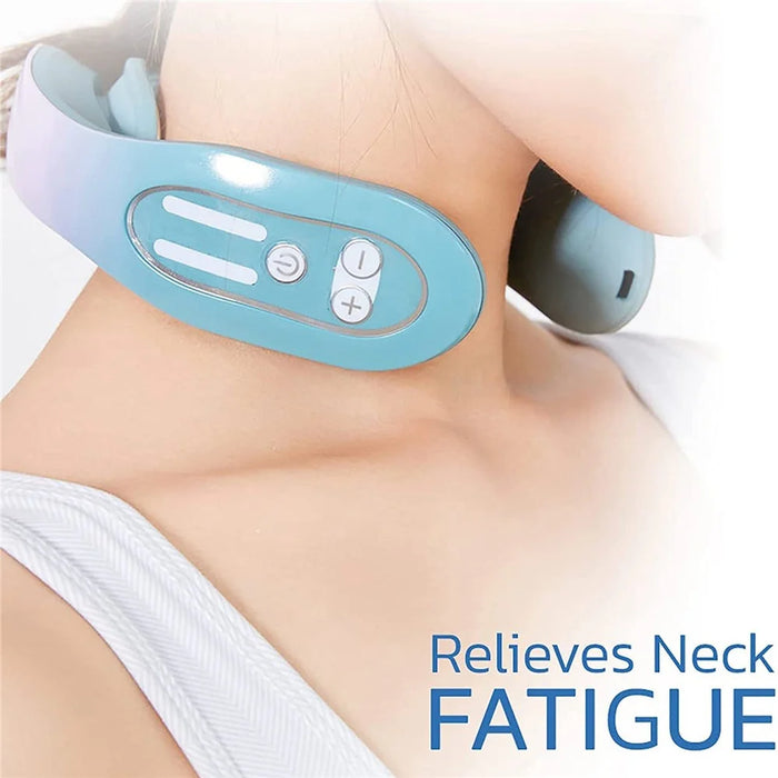 K05 Portable Neck Massager Heating Function Heated Neck Massage Pulse Therapy Cordless Intelligent Massage Tool for Neck Pain Relief - 7