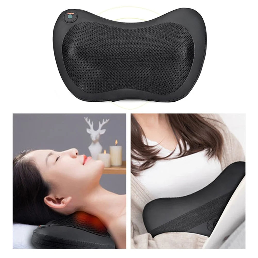 Back Neck Massager Electric Shoulder Massager with Heat Shiatsu Massage Pillow for Muscle Pain Relief, EU Plug - 3