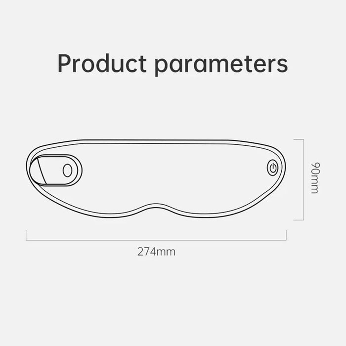 YD06 Multifunctional Vibrating Eye Massager Hot / Cold Compress Sleeping Eye Mask with Battery Indicator - 7