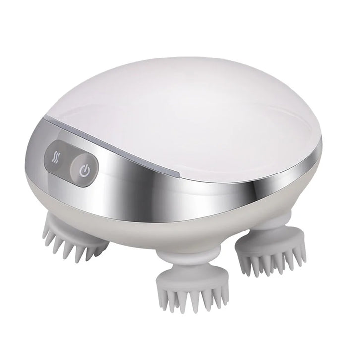 K111 Electric Head Massager Hot Compress Head Relax Deep Tissue Kneading Massage Machine - White - 1