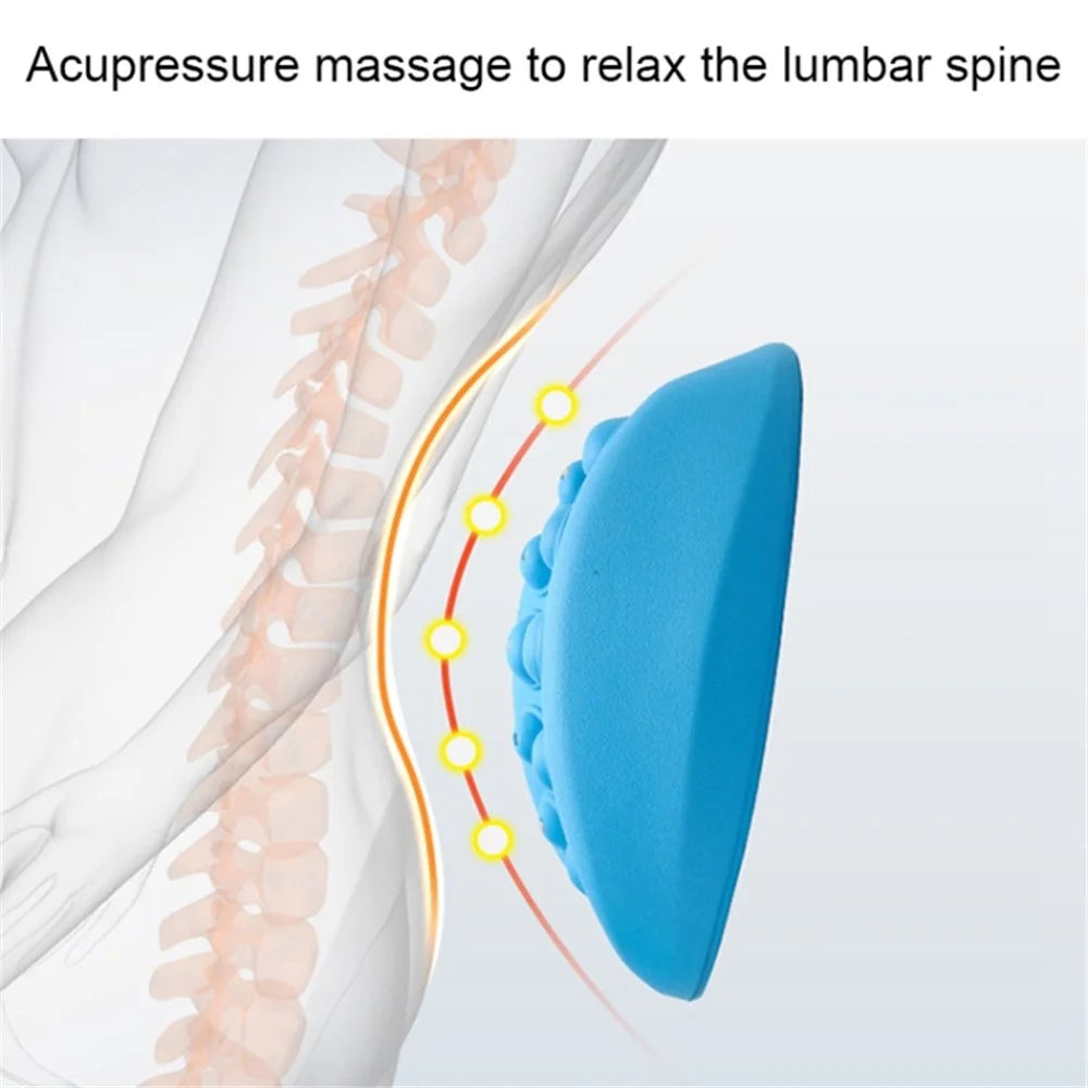 Lumbar Spine Magnetic Therapy Traction Corrector EVA Pain Relief Waist Muscle Massager - 3