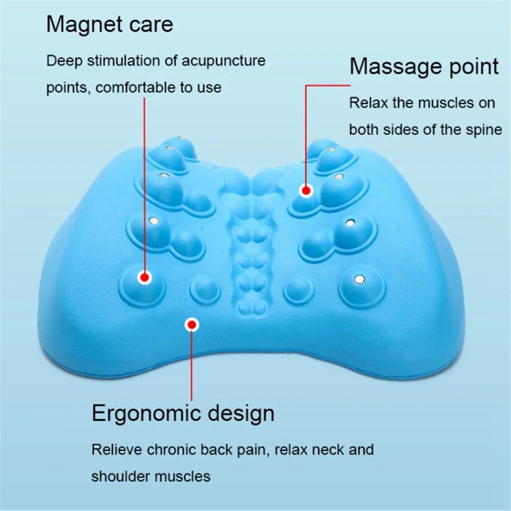 Lumbar Spine Magnetic Therapy Traction Corrector EVA Pain Relief Waist Muscle Massager - 6
