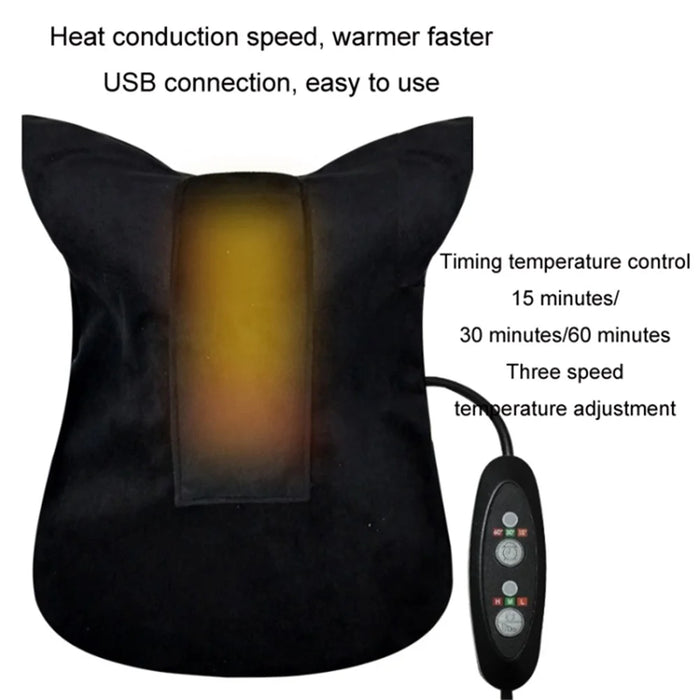 USB Electric Heating EVA Neck Massager Cervical Stretcher Neck Spondylosis Correction Pillow - 3