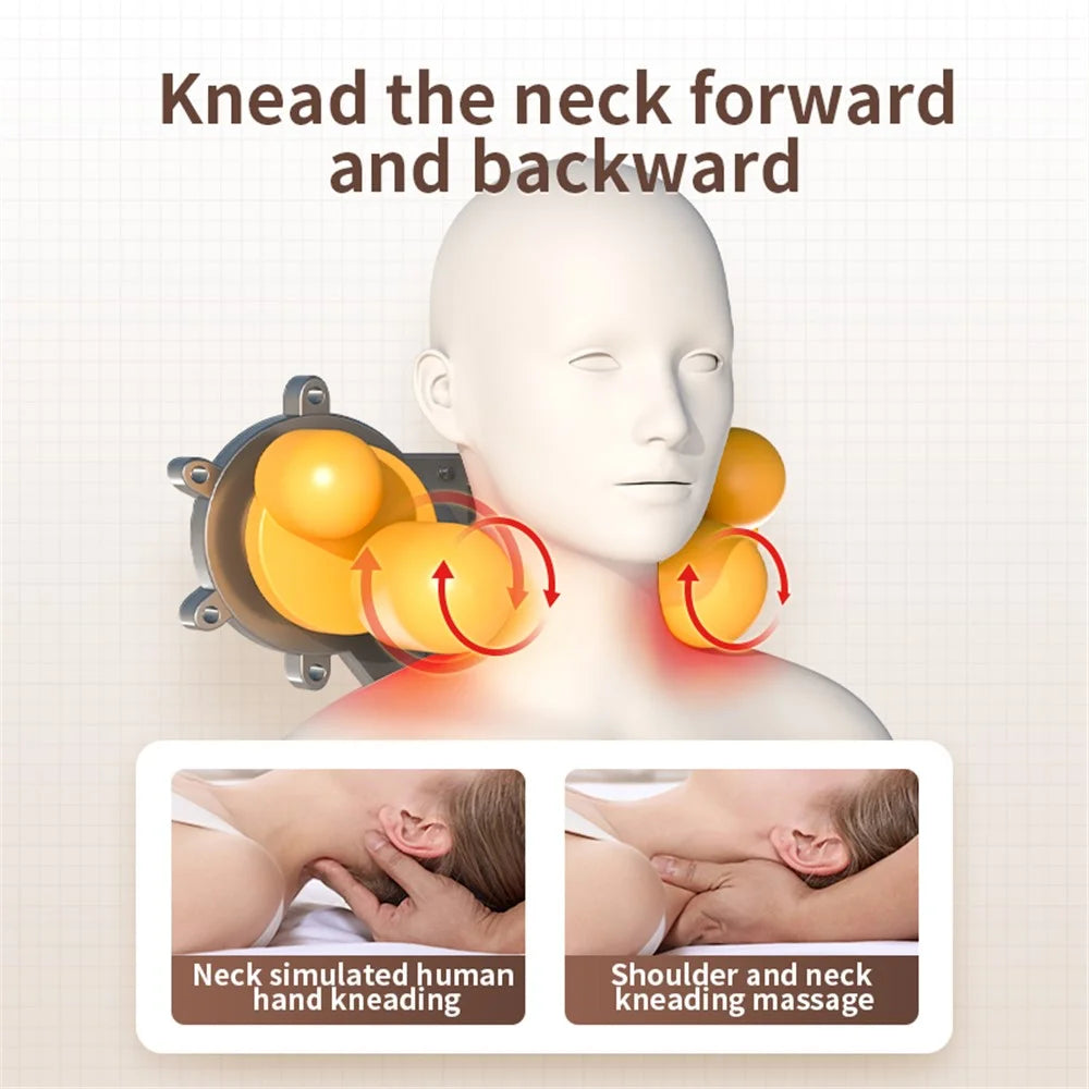 JH-K5S Hot Compress Relaxation Full Body Massage Cushion Shiatsu Kneading Vibration Back Massager - EU Plug - 5