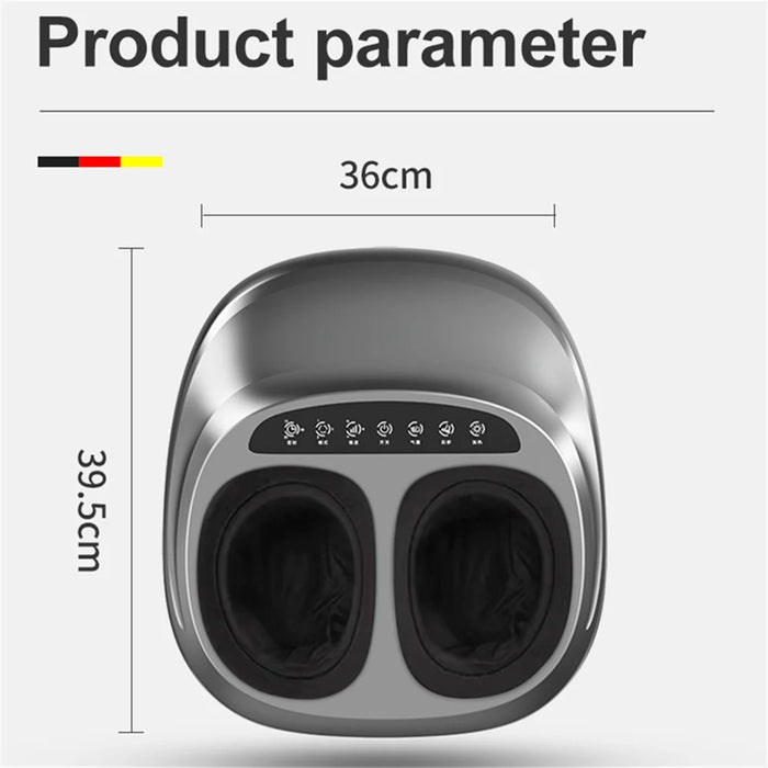 JH-ZL1 Foot Massager Heated Rolling Air Compression Feet Massager Machine with Remote - Black / US Plug - 6