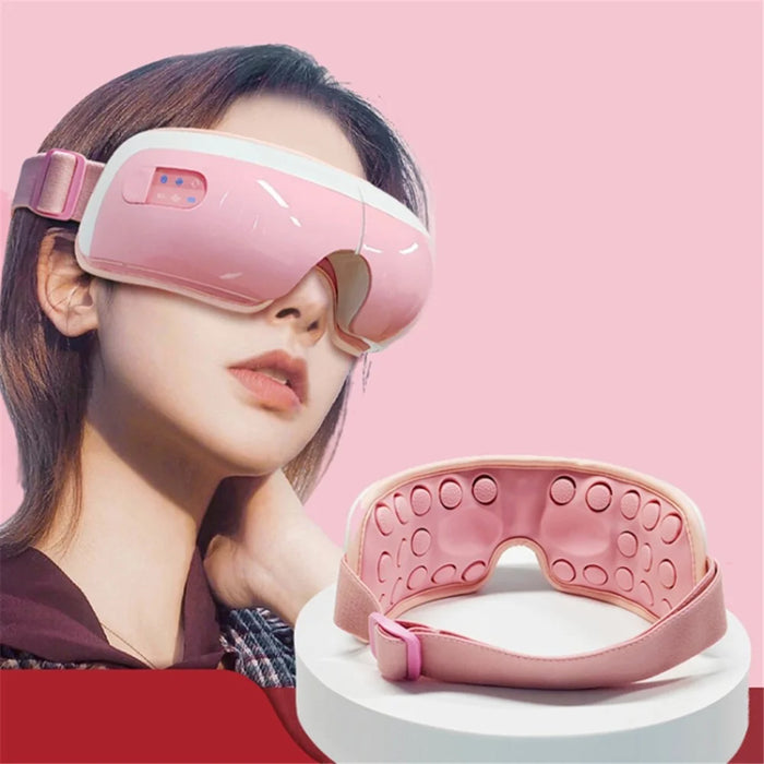E5 Plus 26 Points Smart Eye Massager Adjustable Airbag Hot Compress Eye Protector Massager with 5 Massage Modes - Pink - 2