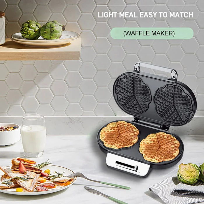 COUPE Dual Breakfast Sandwich Maker Electric Pancake Maker Griddle (CE Certificated, No FDA) - Silver / EU Plug 220V - 6